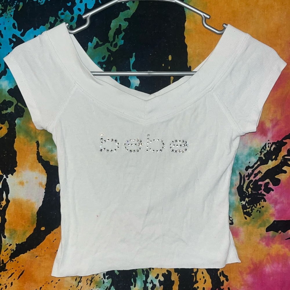Cute little white Bebe crop top